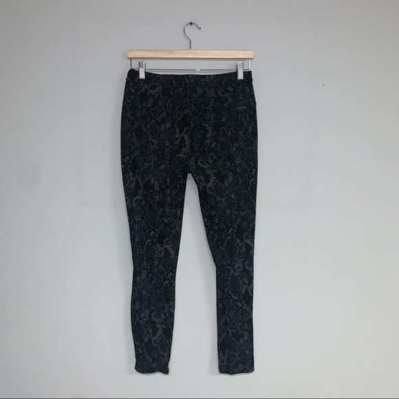 Sanctuary Ponte Pants Women's Size Medium Black Grey Snake Stretch Leggings - Picture 8 of 13